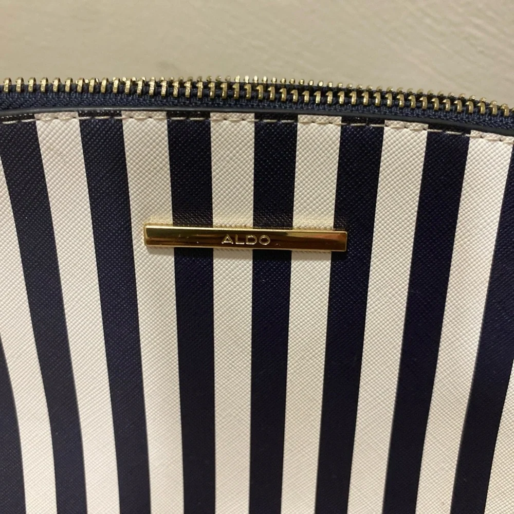 Aldo Striped Navy and Brown‎ Crossbody Bag